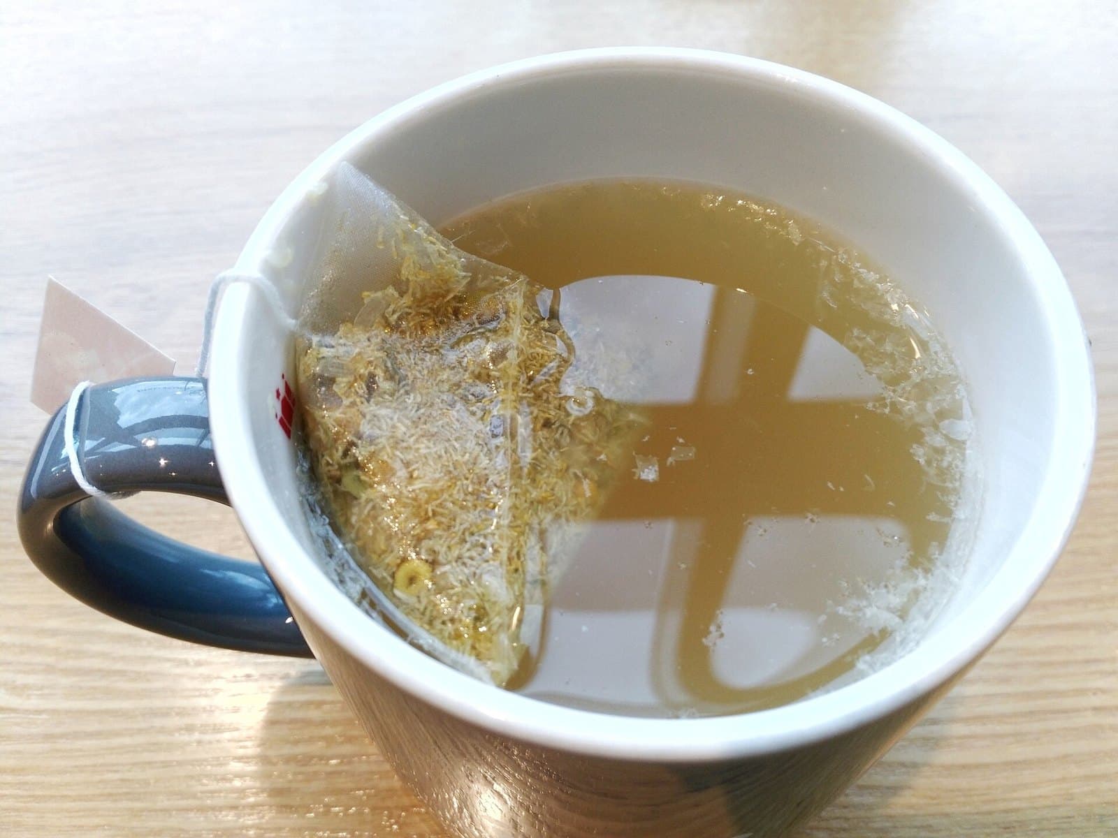 Cup of floral herbal tea