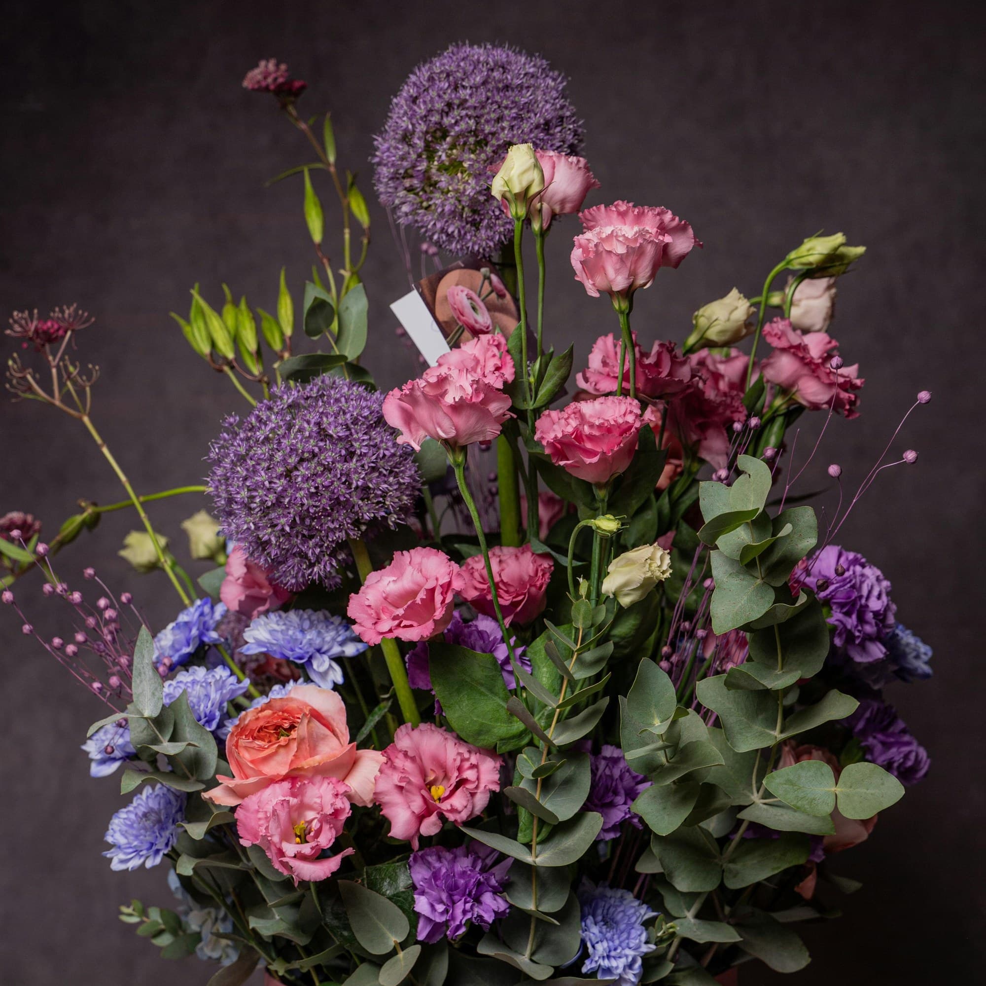 Modern flower arrangement in a vase