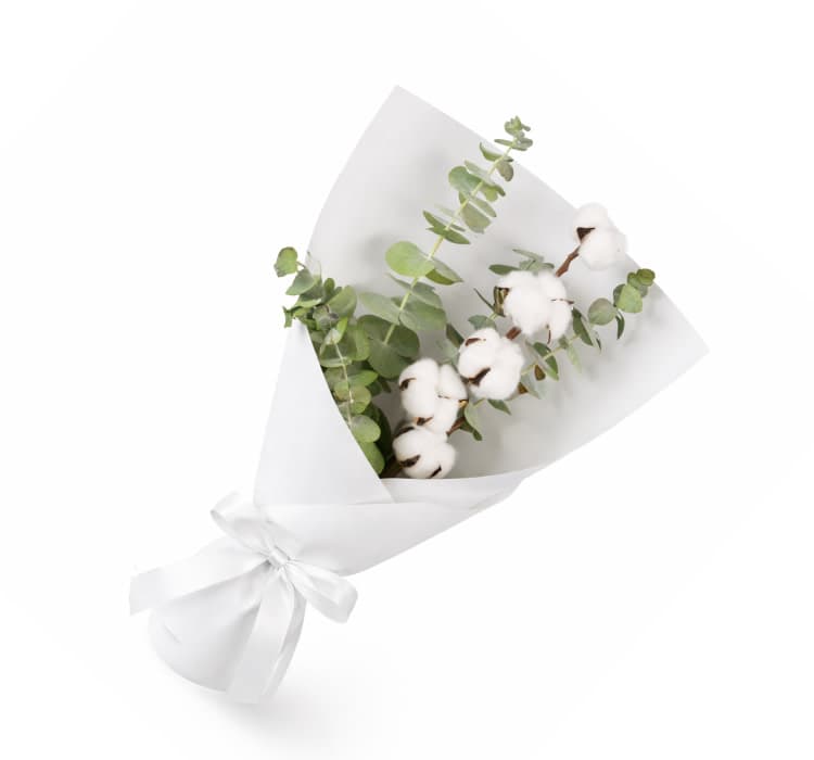 Cotton Queen Posy by Flowers Across