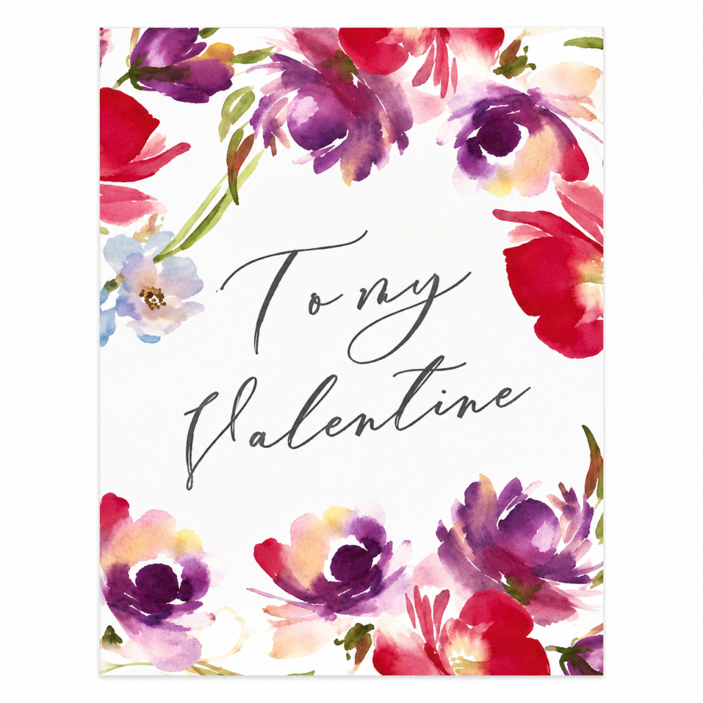To My Valentine card from Flowers Across