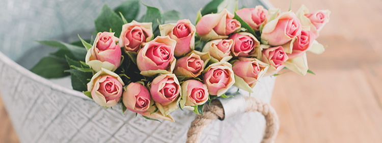 Rose Bouquet in a basket