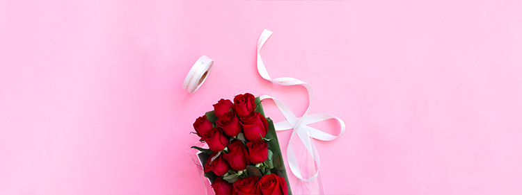 Rose Bouquet with Ribbon