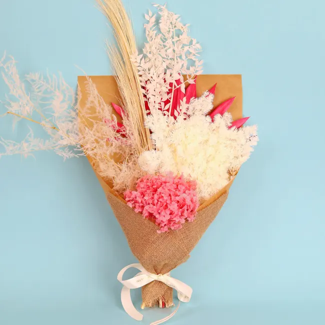 Strawberry Fields Brisbane dried flower bouquet