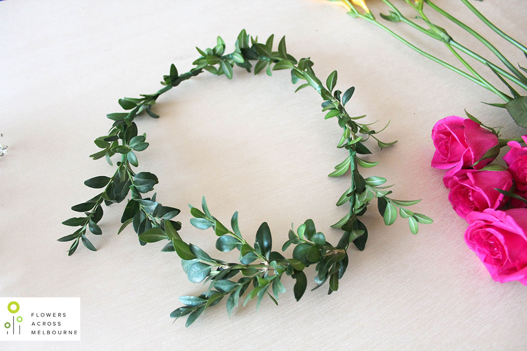 DIY how to make a flower crown