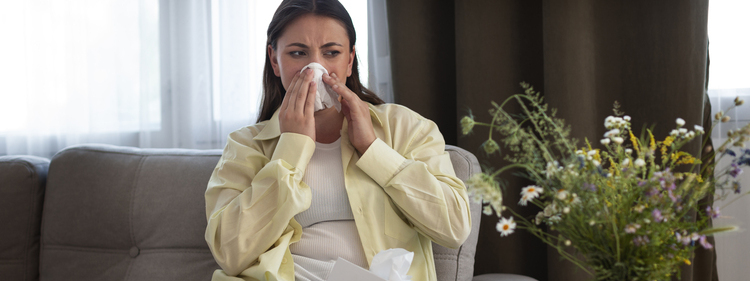 Woman Sneezing 
