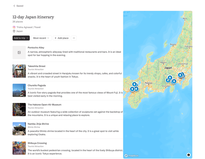 TikTokとInstagramから旅行のアイデアを保存する方法