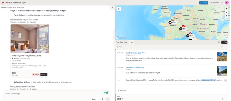 Europe travel planner