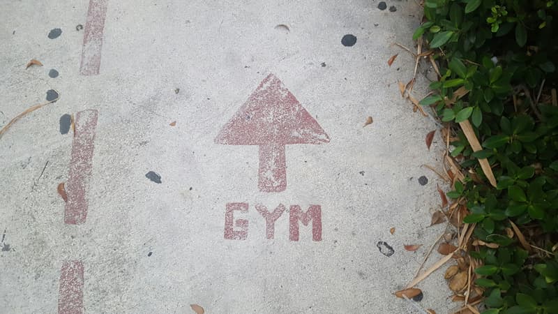 gym road signage
