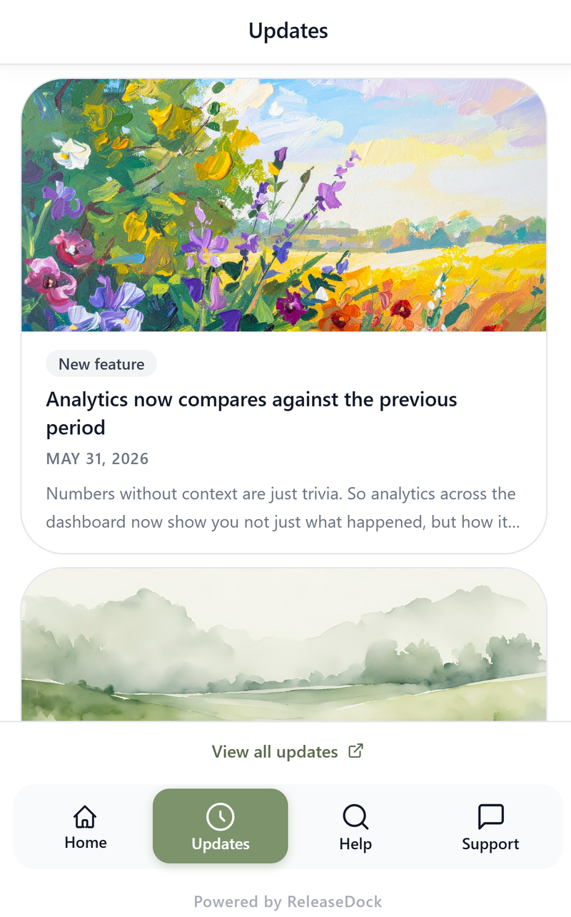 Changelog Widget