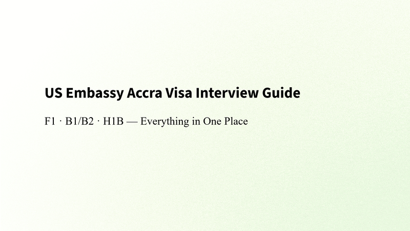 Complete Guide to U.S. Visa Interviews at the U.S. Embassy Accra (Ghana)