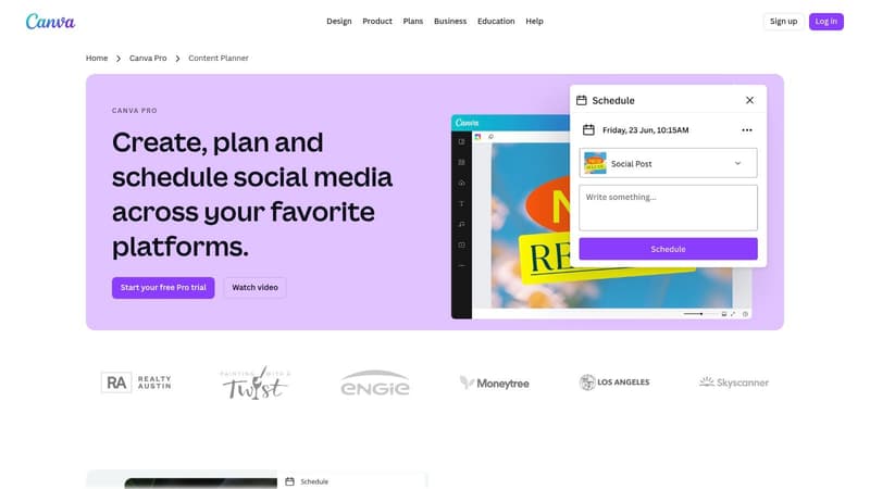 Canva Content Planner (Canva Pro/Teams)