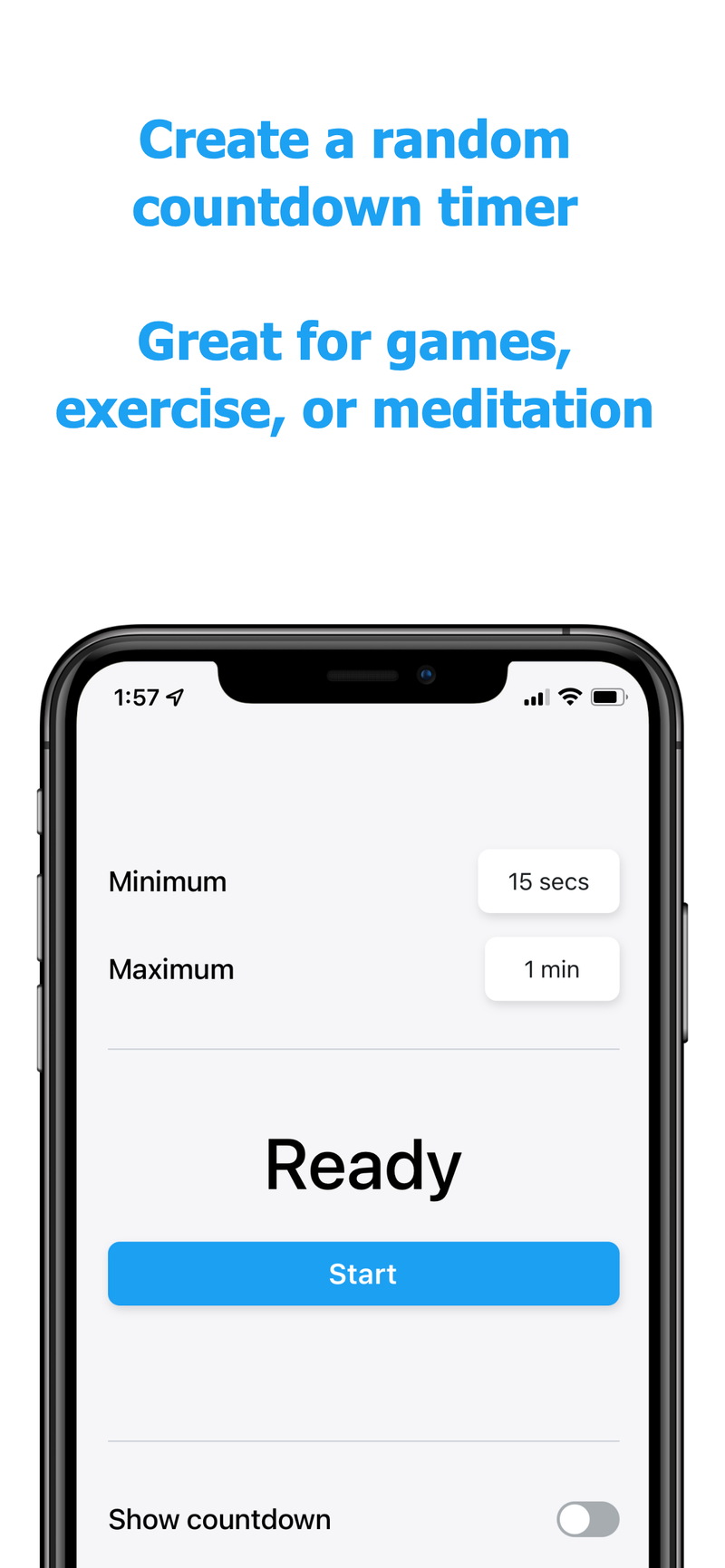 Here is a free hot potato timer app – Random Timer Generator