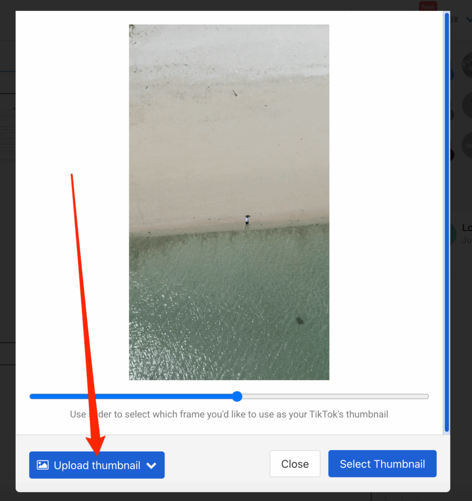 TikTok scheduler that supports custom thumbnail uploads?