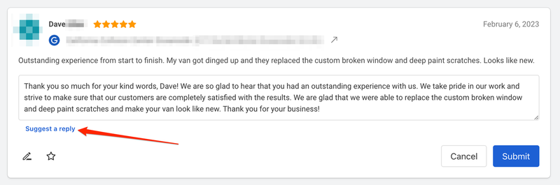 Reply to GBP reviews with AI