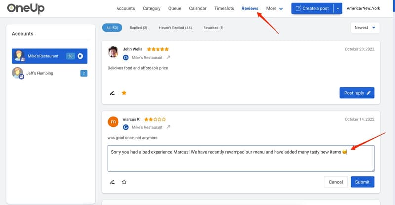Reply to Google Business Profile reviews