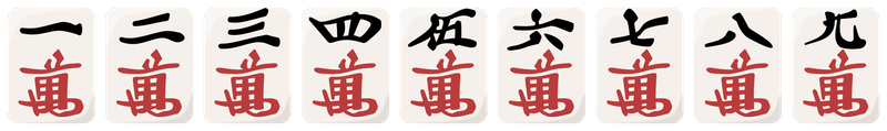 Characters 1-9 Mahjong