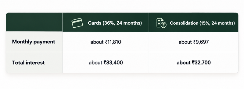 Credit Card Debt V/S Consolidation Loan