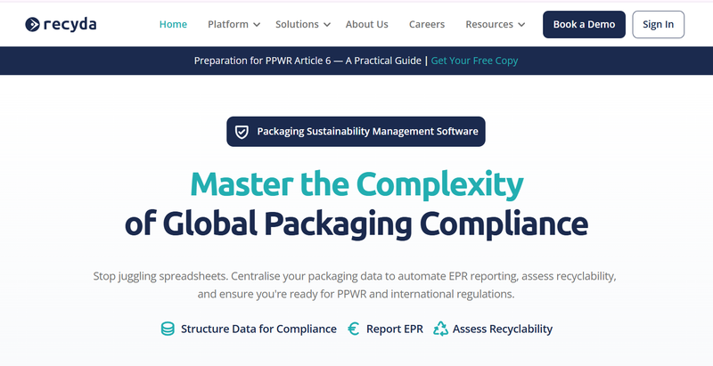 Recyda homepage