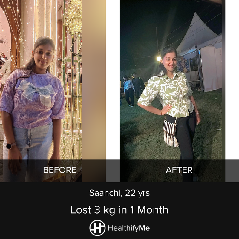Noida 1-Month Story: 3 kg Down