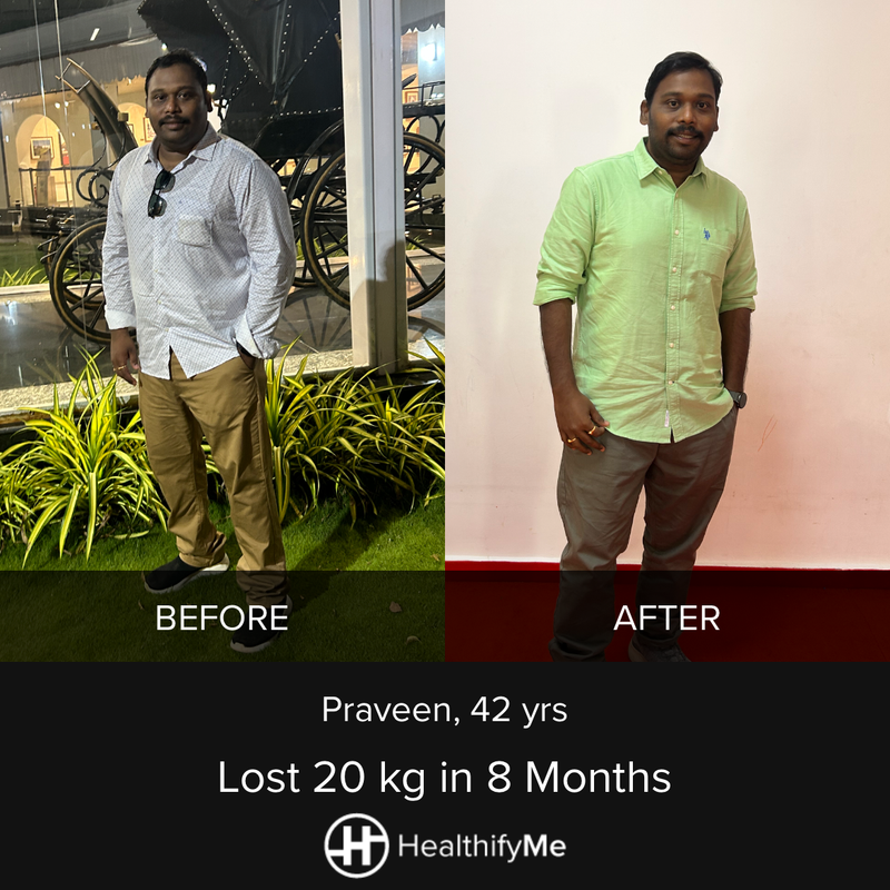 Secunderabad Calorie-Deficit Story: 20 kg Down in 8 Months