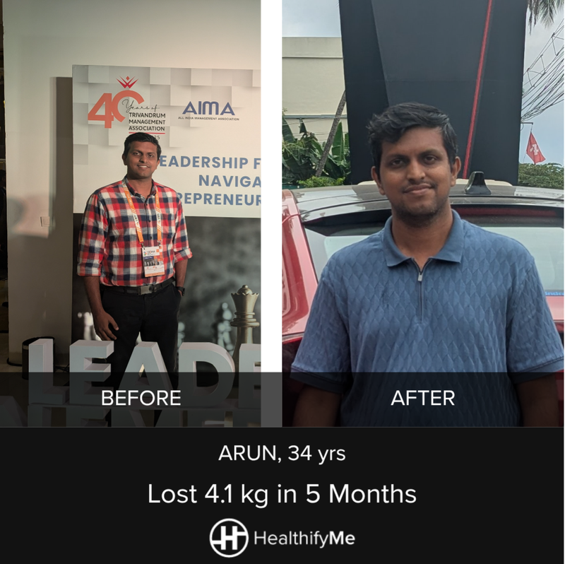 Thiruvananthapuram Birthday Goal Story: 4.1 kg Down in 5 Months